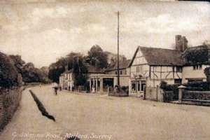 1916 Witley South camp - This is one of the sights we see as we march down to Godalming and there is lots just as pretty every way you starte out. Say sister just address my mail as you did at Camp Hughes only put C.C.F. and care of Army P.O. London England rigmental no.  and Batt no. must be on it. I can’t send my address to you thru the mail